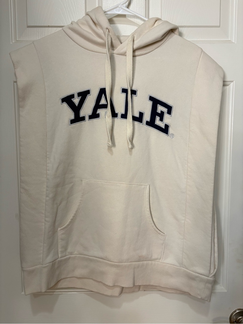 Zara Cream Yale Logo Hoodie